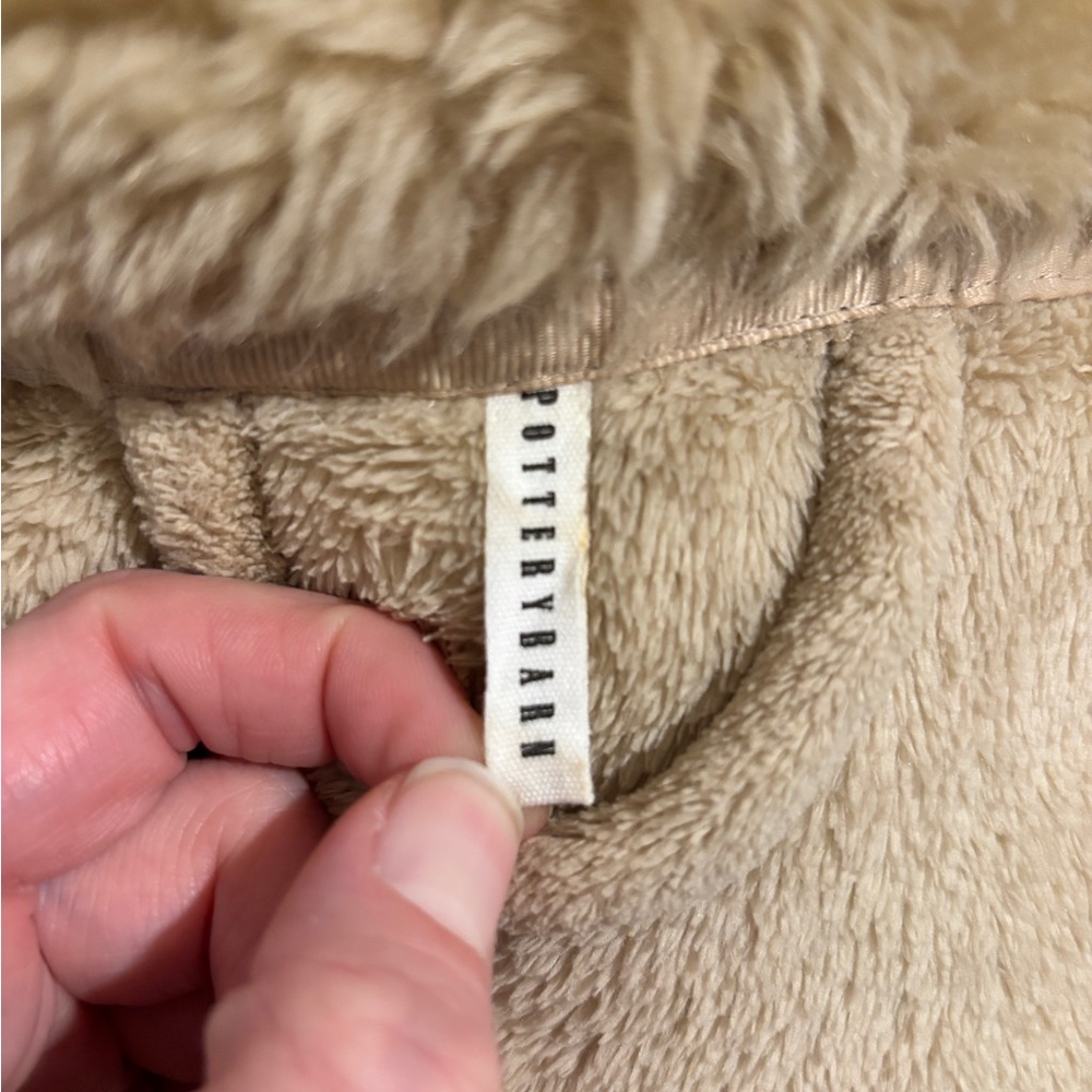 Pottery Barn Alpine Fur Robe Camel Sz Small - Picture 4 of 5